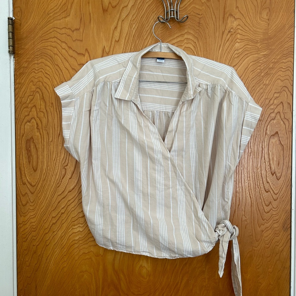 Old Navy Striped Wrap Top, Size XL